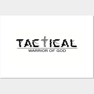 TACTICAL Warrior Of God (with Cross) Posters and Art
